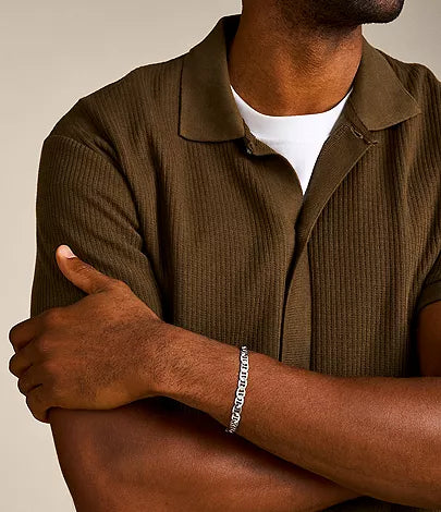 Fossil JA7239040 Silver-Tone Stainless Steel Bracelet