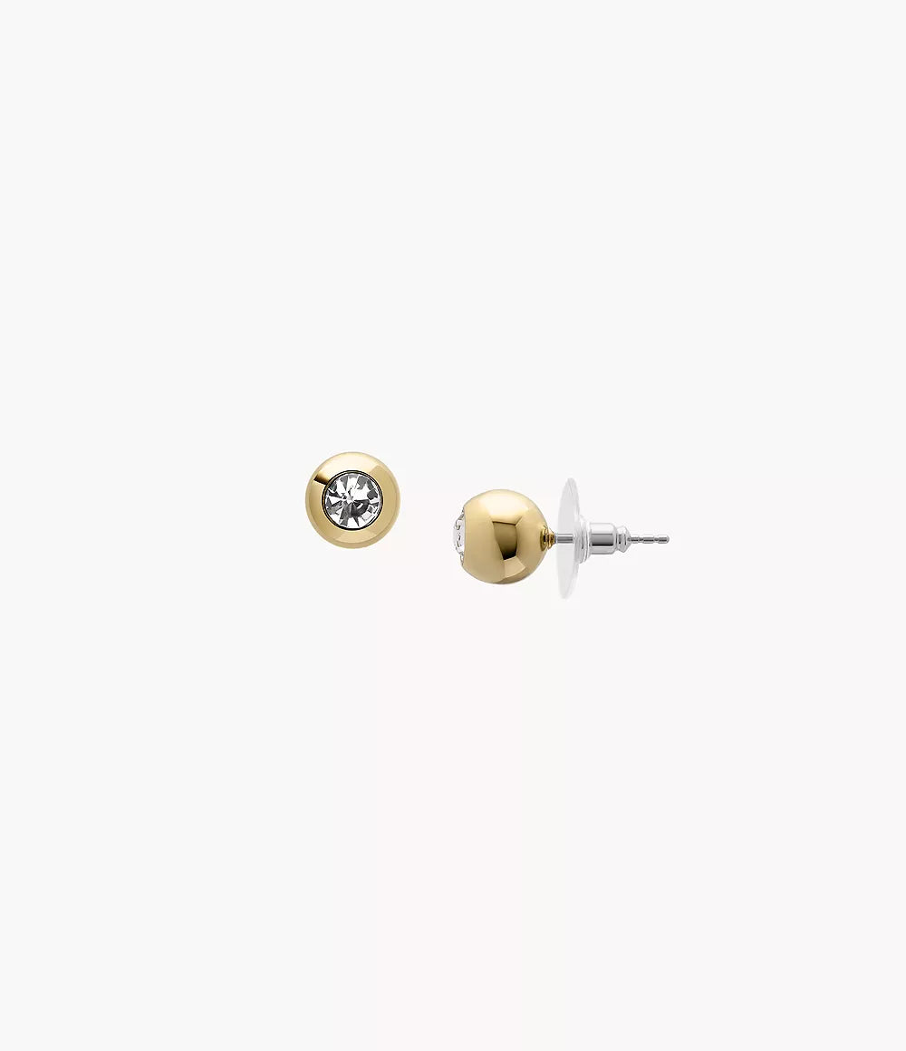 Fossil JA7251710 Gold-Tone Brass Stud Earrings