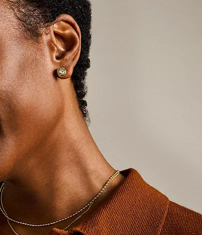 Fossil JA7251710 Gold-Tone Brass Stud Earrings