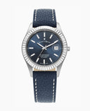 Jacques Du Manoir Inspiration Men’s Watch JWG03001 – Swiss Made, 40mm, Blue Dial, Leather Strap, Quartz