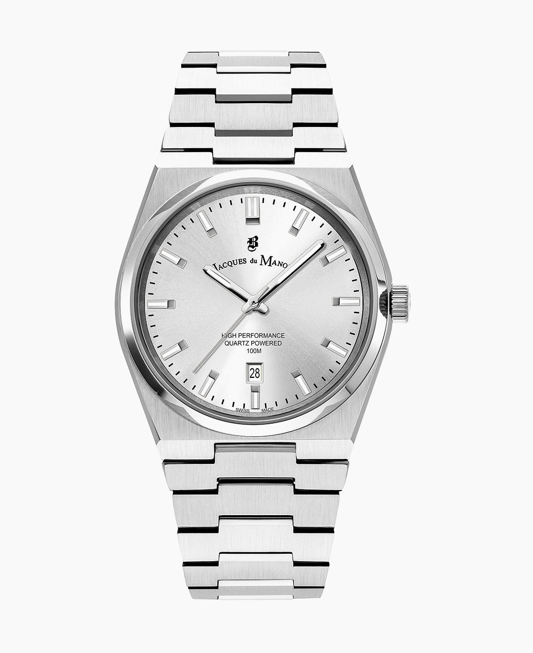 Jacques Du Manoir Horizon Gents Watch JWG03501 – Swiss Made, 41mm, Stainless Steel, Silver Dial, Quartz, 10 ATM