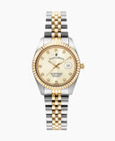 Jacques Du Manoir Inspiration Ladies Watch JWL01201 – Swiss Made, 31mm, Two-Tone Gold & Silver, Gold Dial, Quartz