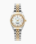 Jacques Du Manoir Inspiration Ladies Watch JWL01204 – Swiss Made, 31mm, Two-Tone Gold & Silver, White Dial, Quartz