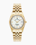 Jacques Du Manoir Inspiration Roman JWL01302 – Swiss Made Ladies Watch, 34mm, Gold Stainless Steel, White Dial, Quartz, 5 ATM Water Resistance