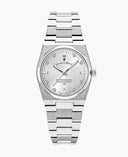 Jacques Du Manoir Horizon Ladies Watch JWL03601 – Swiss Made, 31mm, Stainless Steel, White Dial, Zirconia Markers, Quartz