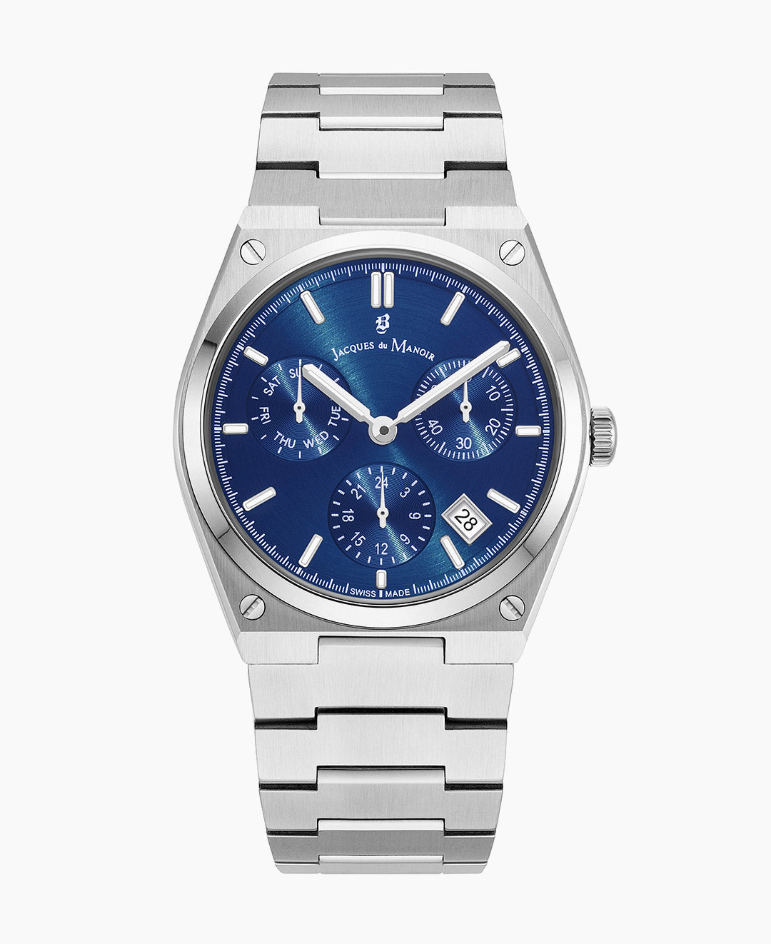 Jacques Du Manoir Horizon Gents Multifunction 41mm Swiss Quartz Blue Dial Men's Watch JWN05703