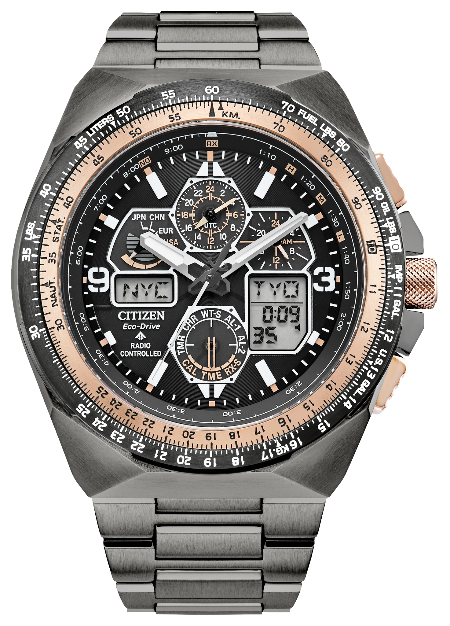 Citizen Promaster Skyhawk A-T 45.7mm Eco-Drive Black Dial Men's Watch JY8146-54E