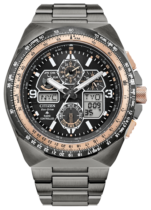 Citizen Promaster Skyhawk A-T 45.7mm Eco-Drive Black Dial Men's Watch JY8146-54E
