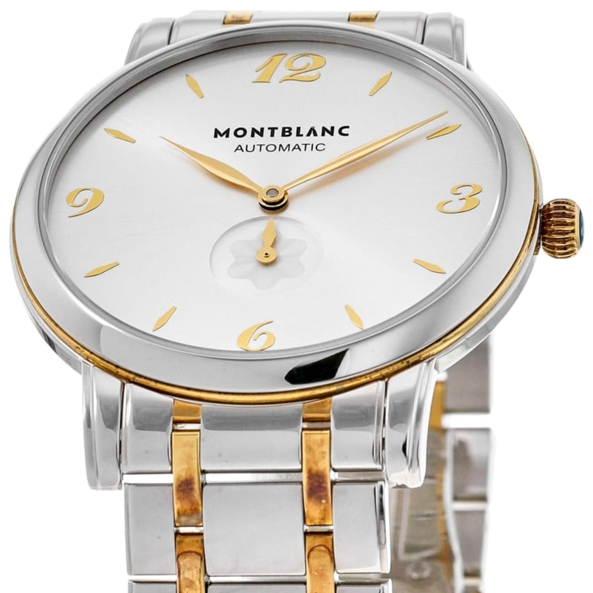 Montblanc Star Classique Unisex Automatic Watch MB107914, 39mm Two-Tone Case, Silver Dial, Swiss Made, Sapphire Crystal, 30m Water Resistance