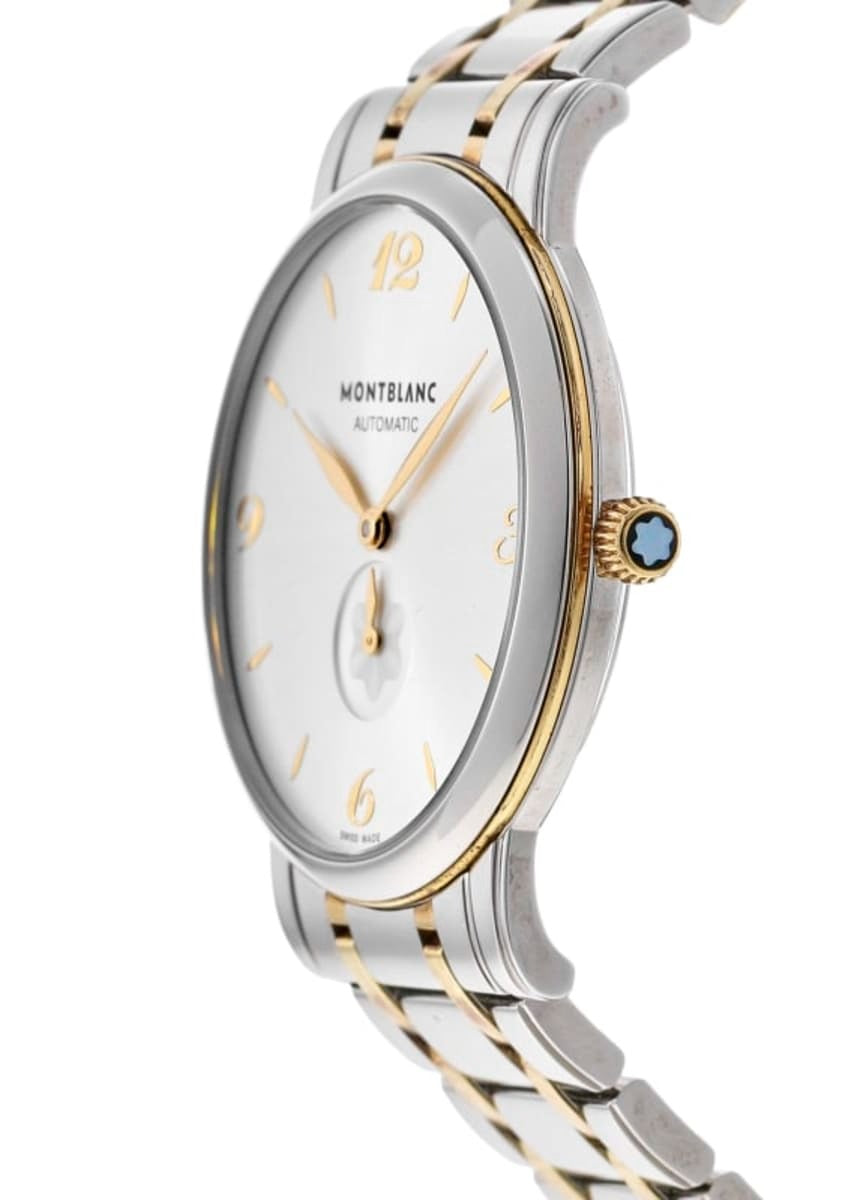 Montblanc Star Classique Unisex Automatic Watch MB107914, 39mm Two-Tone Case, Silver Dial, Swiss Made, Sapphire Crystal, 30m Water Resistance