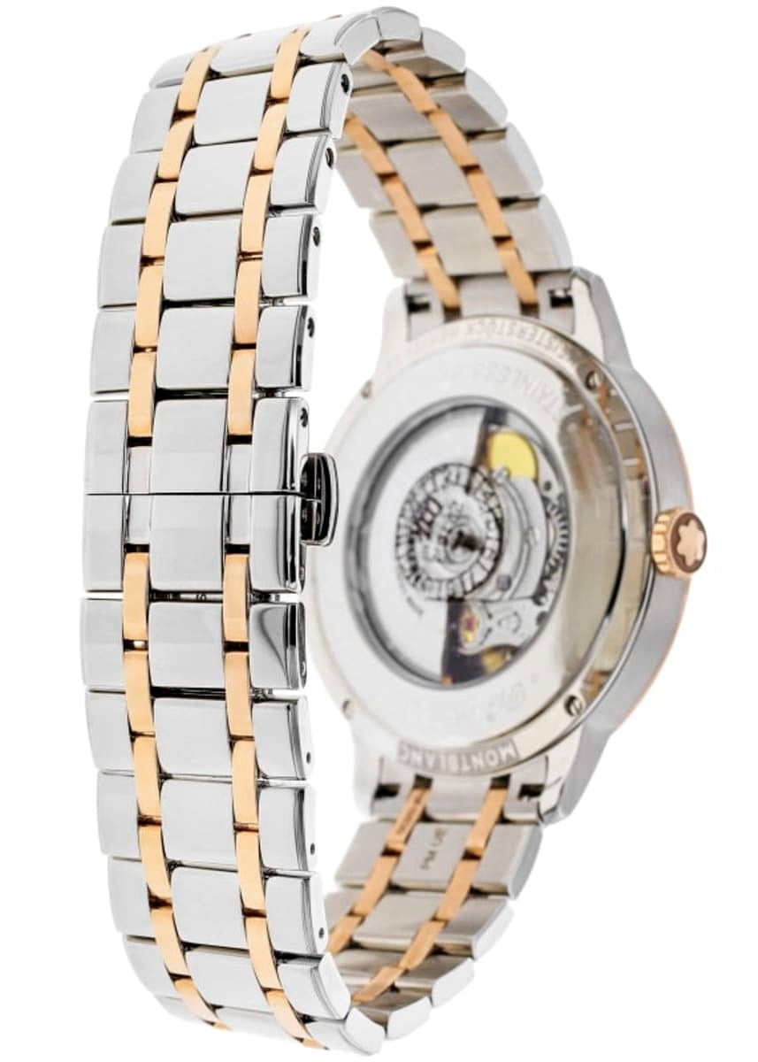 Montblanc Heritage Unisex Automatic Watch MB111625, 38mm Two-Tone Case, Silver Dial, Swiss Made, Sapphire Crystal, 30m Water Resistance