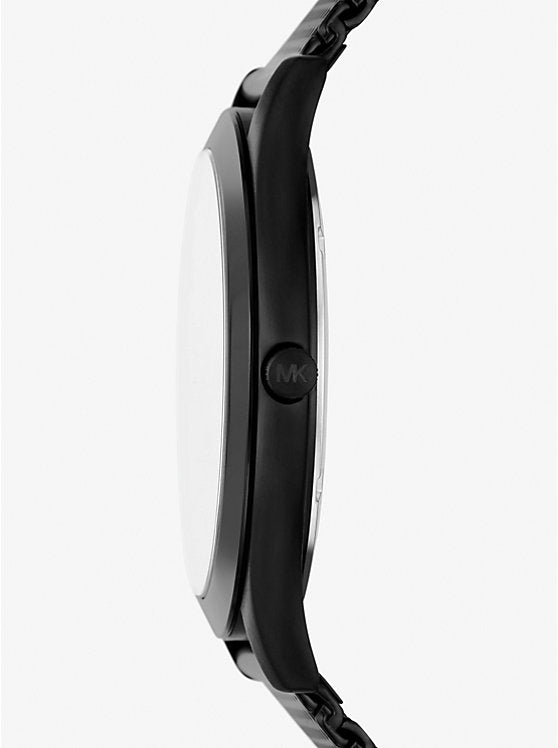 Michael Kors Slim Runway Black-Tone & Card Case Gift Set Quartz 44 mm Men’s Watch | MK1085