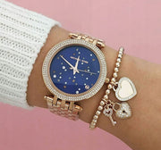 Michael Kors Rose Gold Darci Blue Dial Ladies' Watch MK3728