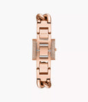 Michael Kors MK Chain Lock Gold Quartz 25mm Rose Ladies Watch | MK4827