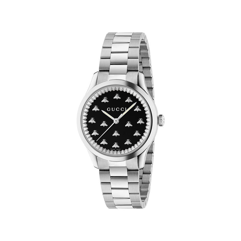 Gucci G-Timeless Quartz Black Dial Ladies Watch