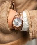 Jacques Du Manoir Inspiration Ladies Watch NRO.15 – Swiss Made, 36mm, Rose Gold PVD Stainless Steel, Silver Dial, Quartz