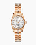 Jacques Du Manoir Inspiration Ladies Watch NRO.16 – Swiss Made, 26mm, Rose Gold Bracelet, Silver Dial, Quartz