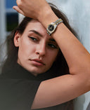 Jacques Du Manoir Inspiration Ladies Watch NRO.20 – Swiss Made, 26mm, Two-Tone Gold & Silver, Black Dial, Quartz