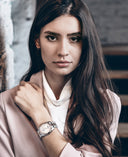 Jacques Du Manoir Inspiration Ladies Watch NRO.23 – Swiss Made, 36mm, Two-Tone Silver & Rose Gold, Silver Dial, Quartz