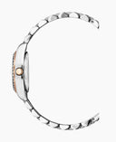 Jacques Du Manoir Inspiration Ladies Watch NRO.24 – Swiss Made, 26mm, Two-Tone Silver & Rose Gold, White Dial, Quartz