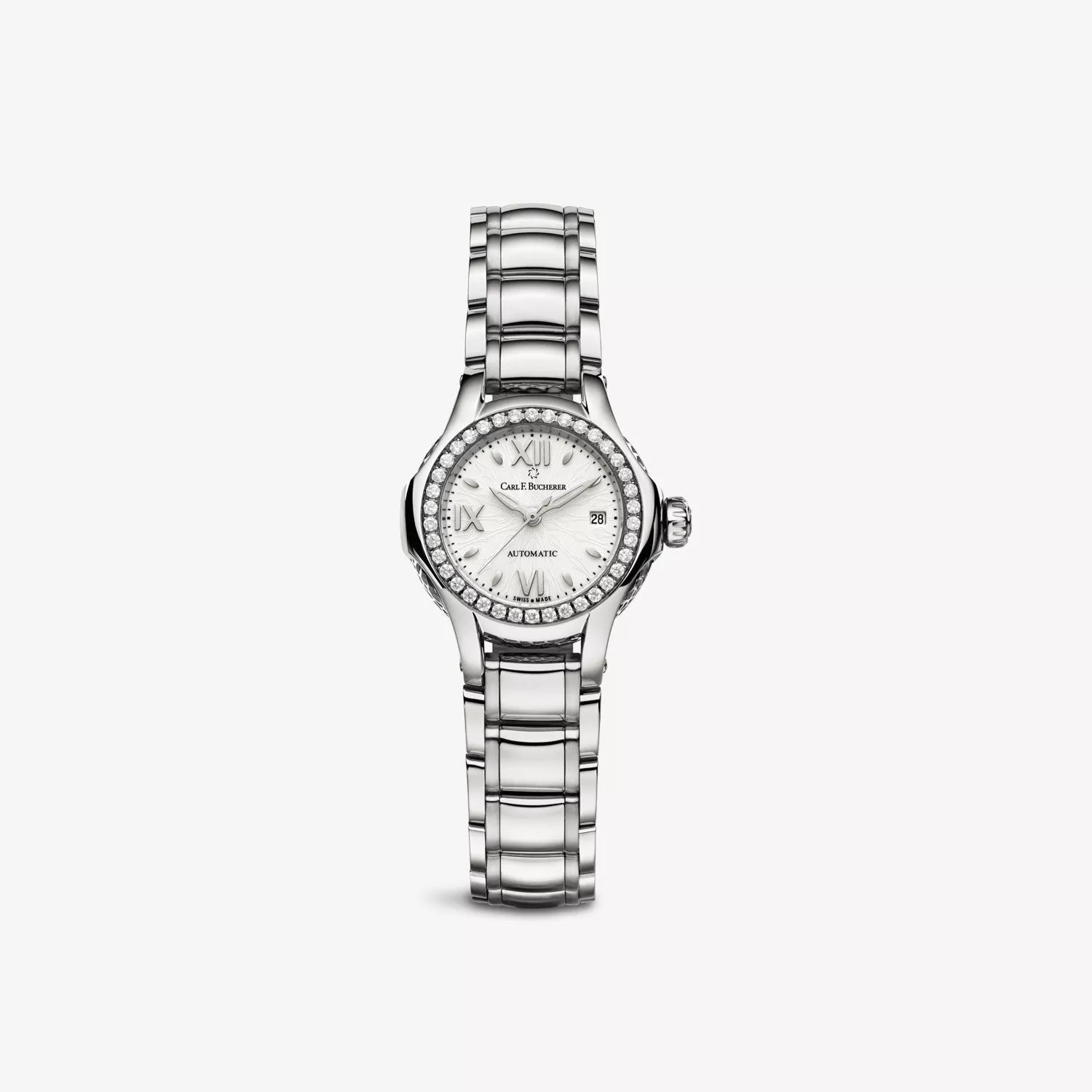 Carl F. Bucherer Pathos Queen Women's 26.5mm Automatic Watch 00.10551.08.25.31 – Swiss Made, Diamond-Set Bezel, 30m Water Resistance