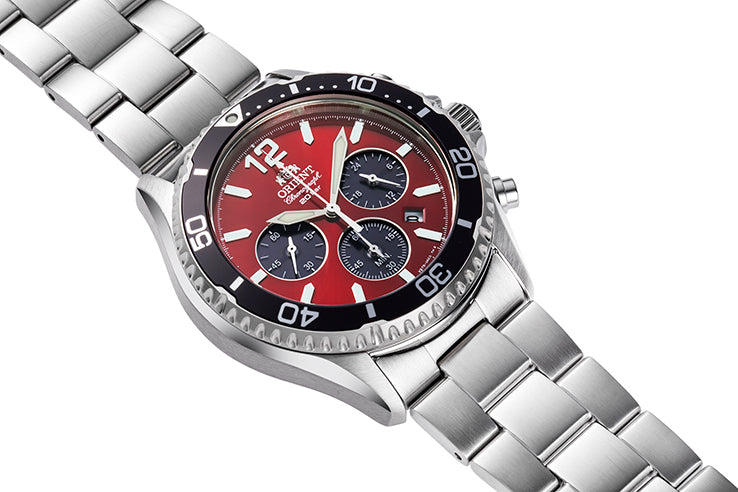 Orient RA-TX0207R Quartz Sports 42.8mm Solar-Powered Chronograph Men's Watch