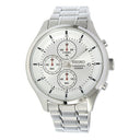 Seiko Chronograph Quartz Silver Dial Men's Watch SKS535P1 – Japanese Made 43mm Stainless Steel, Hardlex Crystal, 100M Water Resistance