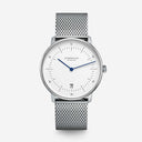 Sternglas Naos 38mm Quartz Watch S01-NA01-MI04, White Silver Dial, Sapphire Crystal, Premium Silver Milanese Strap, 5 ATM Water Resistant