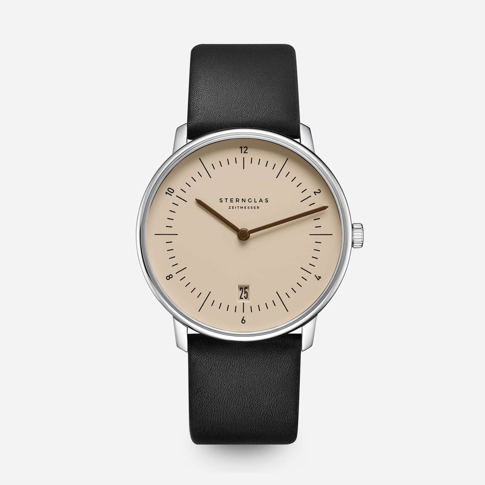 Sternglas Naos Sand Brown Silver 38mm Miyota GR12 Quartz Men’s Watch