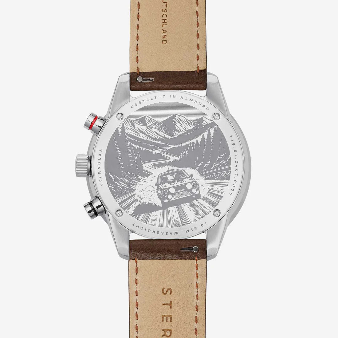 Sternglas Tachymeter 2.0 – Black / Brown Leather – S01-TM03-MO02