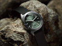 Sternglas MARUS 42mm Automatic Dive Watch S02-MA09-KA01, Green-Silver Dial, Sapphire Crystal, Black Rubber Strap, 20 ATM Water Resistant