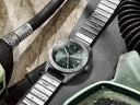 Sternglas MARUS 42mm Automatic Dive Watch S02-MA09-ME03, Green-Silver Dial, Sapphire Crystal, Stainless Steel Strap, 20 ATM Water Resistant