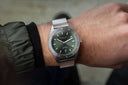 Sternglas MARUS 42mm Automatic Dive Watch S02-MA09-ME03, Green-Silver Dial, Sapphire Crystal, Stainless Steel Strap, 20 ATM Water Resistant