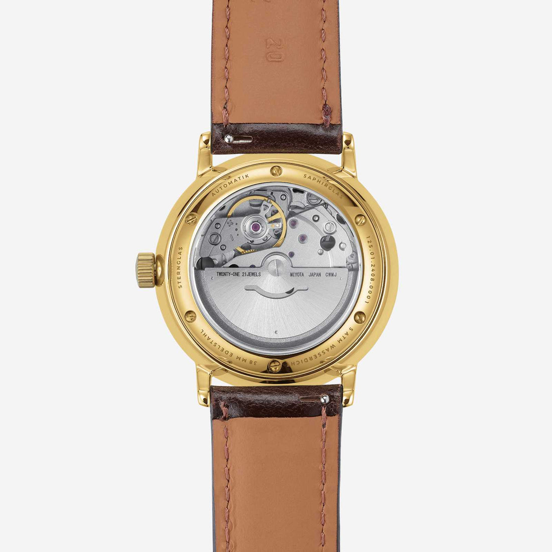 Sternglas Naos Automatik – Dark Green Gold with Brown Leather