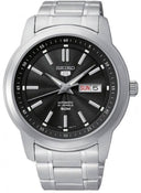 Seiko 5 Automatic Men's Watch SNKM87K1 – Japanese Made 43mm Stainless Steel Watch, Hardlex Crystal, Day-Date Display, 50M Water Resistance