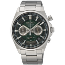 Seiko Chronograph SSB405P1 – 41mm Quartz Chronograph, Hard-Coated Stainless Steel, Hardlex Crystal, 1/5-Second Stopwatch, 10 Bar Water Resistance