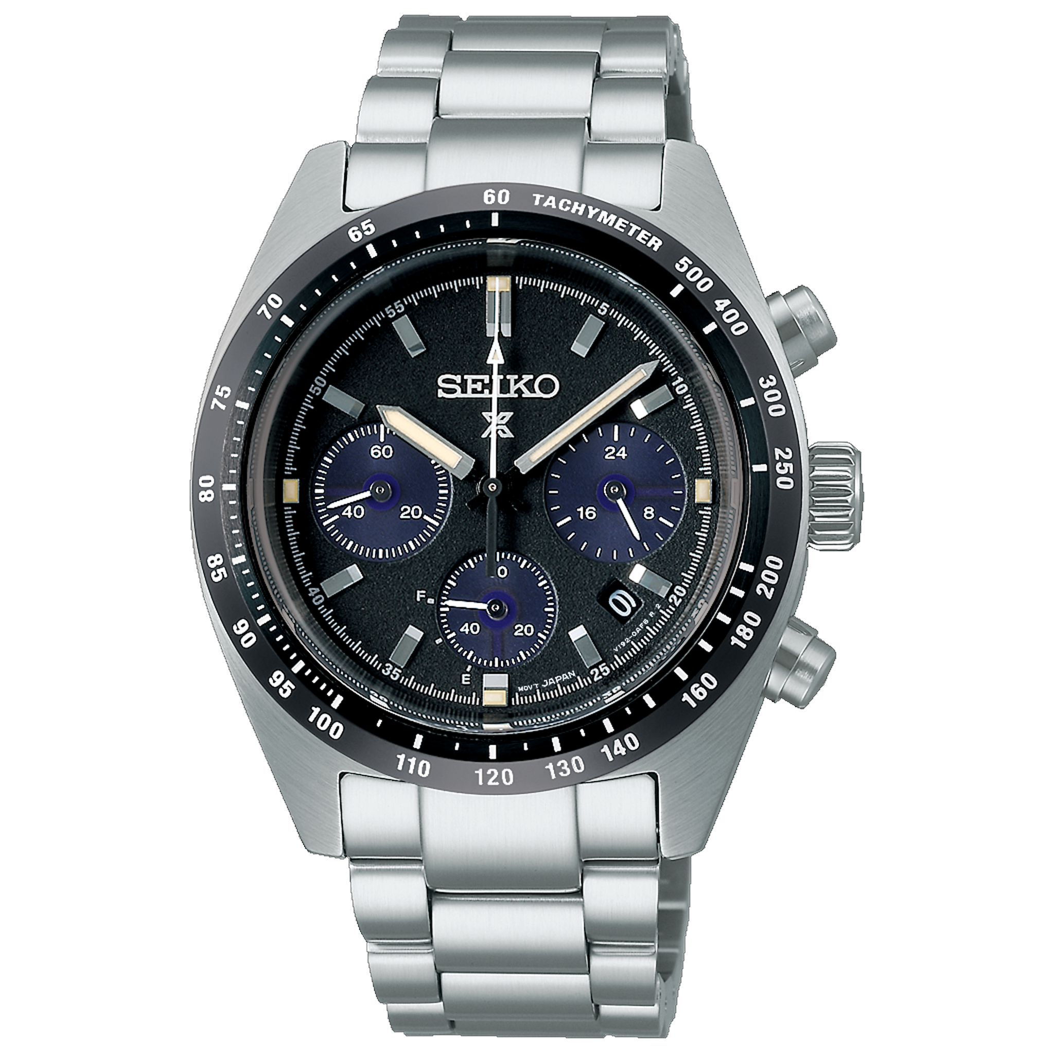 Seiko Prospex 1969 Speedtimer Chronograph Watch SSC819P1 – Japanese Made 39mm Solar-Powered Stainless Steel Watch, Sapphire Crystal, Black Ceramic Bezel, Chronograph, 10 Bar Water Resistance