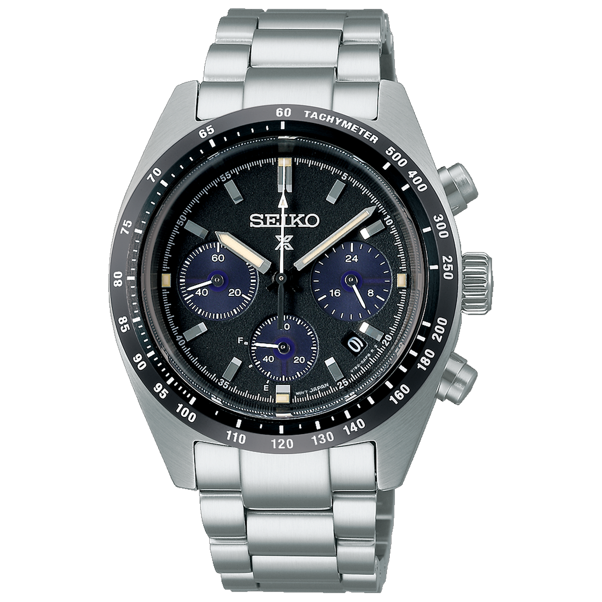 Seiko Prospex 1969 Speedtimer Chronograph Watch SSC819P1 – Japanese Made 39mm Solar-Powered Stainless Steel Watch, Sapphire Crystal, Black Ceramic Bezel, Chronograph, 10 Bar Water Resistance