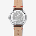 Sternglas HAMBURG EDITION ARGO 42mm Quartz Watch S01-HHA06-EB03, Silver Tone Case, Sapphire Crystal, Brown Leather Strap, 5 ATM Water Resistant
