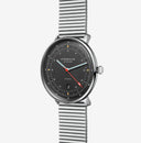 Sternglas Hamburg Automatik Edition Neuwerk 42mm Watch S02-HHN11-ME06, Storm Grey Dial, Sapphire Crystal, Stainless Steel Segment Strap, 5 ATM Water Resistant