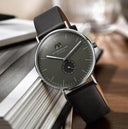 Sternglas Ivo 40mm Quartz Watch S01-IV08-PR07, Green Dial, Sapphire Crystal, Premium Black Leather Strap, 5 ATM Water Resistant