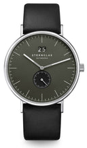 Sternglas Ivo 40mm Quartz Watch S01-IV08-PR07, Green Dial, Sapphire Crystal, Premium Black Leather Strap, 5 ATM Water Resistant