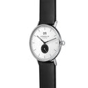 Sternglas Ivo 40mm Quartz Watch S01-IV01-PR07, White Dial, Sapphire Crystal, Premium Black Leather Strap, 5 ATM Water Resistant