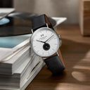 Sternglas Ivo 40mm Quartz Watch S01-IV01-PR07, White Dial, Sapphire Crystal, Premium Black Leather Strap, 5 ATM Water Resistant