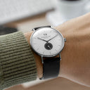 Sternglas Ivo 40mm Quartz Watch S01-IV01-PR07, White Dial, Sapphire Crystal, Premium Black Leather Strap, 5 ATM Water Resistant