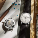 Sternglas KANTON 2.0 39mm Automatic Watch S02-KF10-MO01, Silver Dial, Sapphire Crystal, Modena Black Leather Strap, 5 ATM Water Resistant