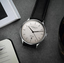 Sternglas KANTON 2.0 39mm Automatic Watch S02-KF10-MO01, Silver Dial, Sapphire Crystal, Modena Black Leather Strap, 5 ATM Water Resistant