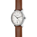 Sternglas KANTON 2.0 39mm Automatic Watch S02-KF10-MO02, Silver Dial, Sapphire Crystal, Modena Brown Leather Strap, 5 ATM Water Resistant