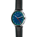 Sternglas Levin Blue S01-LE06-MO18 – Elegant 40mm Quartz Watch with Modena 20 Black-Red-Turquoise Leather Strap & Sapphire Crystal
