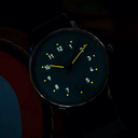 Sternglas LUMATIK Automatic 38mm Watch S02-LM17-PR04, Light Blue Dial, Sapphire Crystal, Dark Brown Leather Strap, 5 ATM Water Resistant